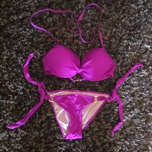 Victoria secret bikini 34D push up top xs bottoms